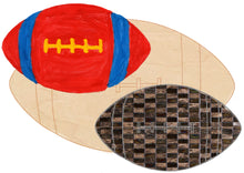 Load image into Gallery viewer, Football 12&quot; - Wood with Pattern and sawtooth
