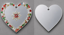 Load image into Gallery viewer, 4" Mirror Heart Ornament with Hook
