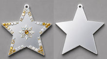 Load image into Gallery viewer, 4" Mirror Star Ornament with Hook

