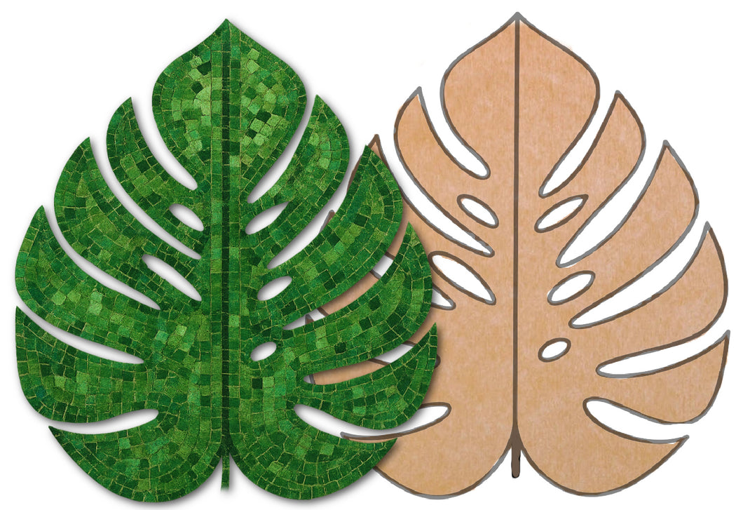 Monstera Leaf Mosaic Backer 12