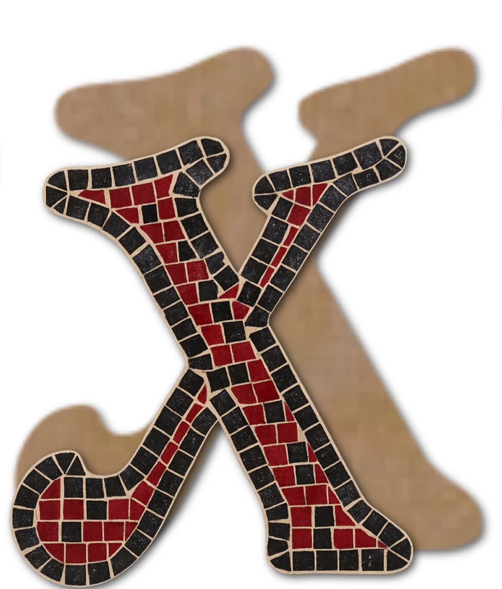 Letter X Mosaic Backer