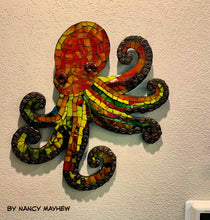 Load image into Gallery viewer, Octopus with Pattern 24"x20"  (pre-drilled for hanging kit)
