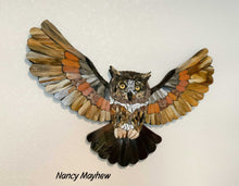 Load image into Gallery viewer, 16" x 24" Owl in Flight Laser-Printed Waterproof Mosaic Backer

