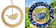 Load image into Gallery viewer, 12" Spinner Circle with 6" Bird Mosaic Backer &amp; Hanger

