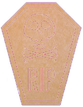 Load image into Gallery viewer, 12" RIP Coffin Laser-Printed Waterproof Mosaic Backer
