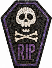 Load image into Gallery viewer, 12" RIP Coffin Laser-Printed Waterproof Mosaic Backer
