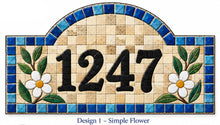 Load image into Gallery viewer, 12" x 17" Rue St. Honore Personalized Waterproof Mosaic House Number Plaque
