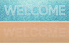 Load image into Gallery viewer, Welcome Sign with Pattern 6"x20"  (pre-drilled for hanging kit)
