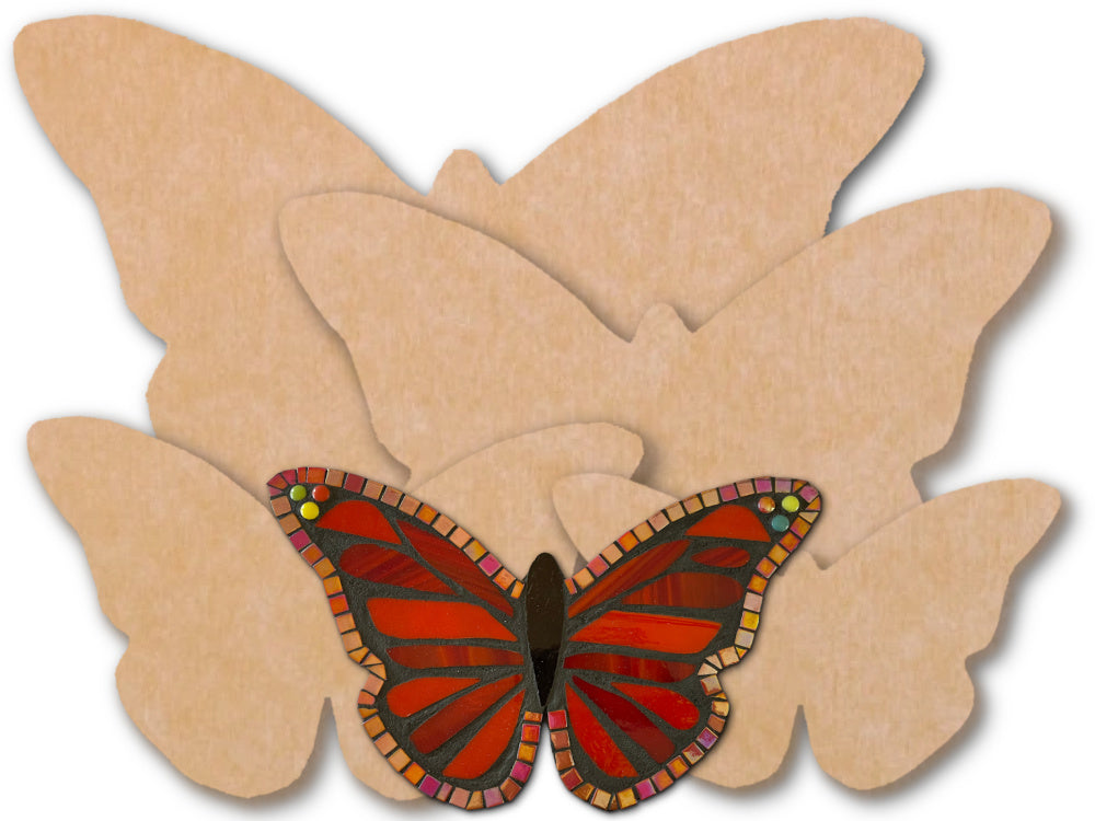 Butterfly Mosaic Backer (pre-drilled for hangable & stakeable kits) 1/2