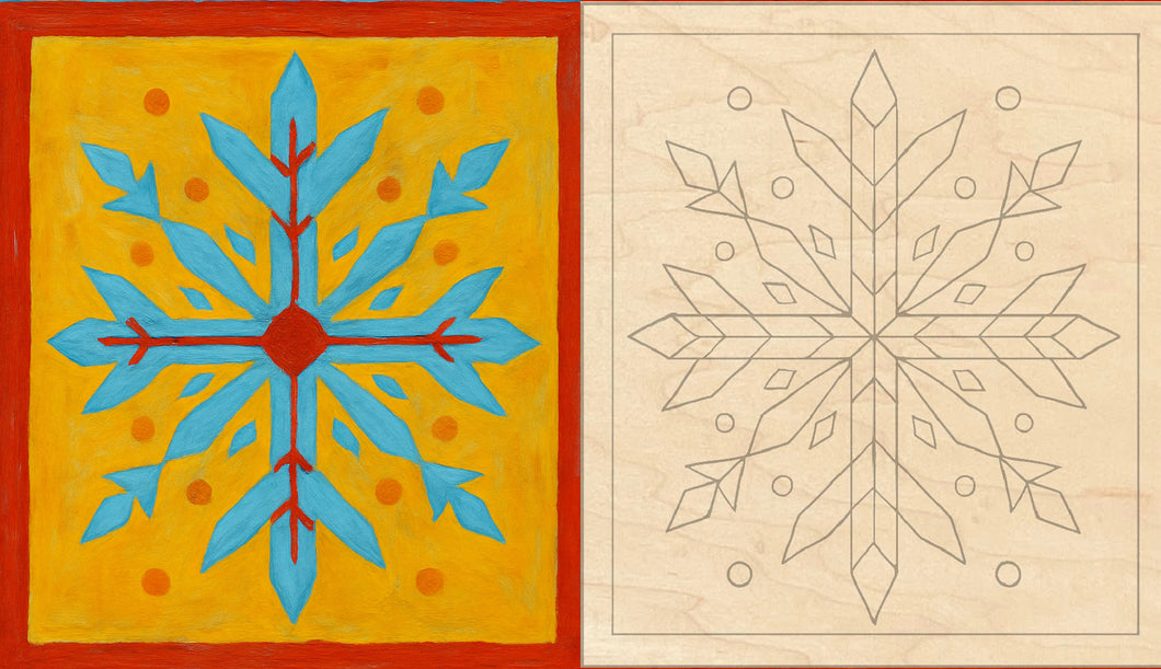Snowflake Multi-Art Pattern Backer with Hanger