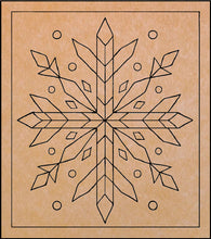 Load image into Gallery viewer, Snowflake with Pattern 12&quot; x 14&quot;  (pre-drilled for hanging kit)
