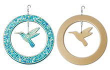 Load image into Gallery viewer, 12" Spinner Circle with 6" Hummingbird Mosaic Backer &amp; Hanger
