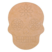 Load image into Gallery viewer, Sugar Skull Mosaic Backer with Pattern (pre-drilled for hangable &amp; stakeable kits)
