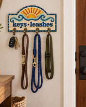 Load image into Gallery viewer, 8" x 16" Keys and Leashes Sun and Wave Plaque
