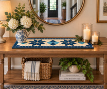 Load image into Gallery viewer, Geometric Mosaic Table Runner – Laser Printed Skeewbacker
