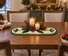 Load image into Gallery viewer, Holly Mosaic Table Runner – Laser Printed Skeewbacker
