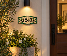 Load image into Gallery viewer, 8" x 16" Via Alfani Personalized Waterproof Mosaic House Number Plaque
