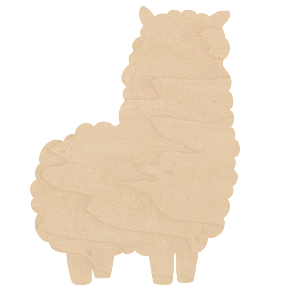 Wood Alpaca Multi-Art Shape