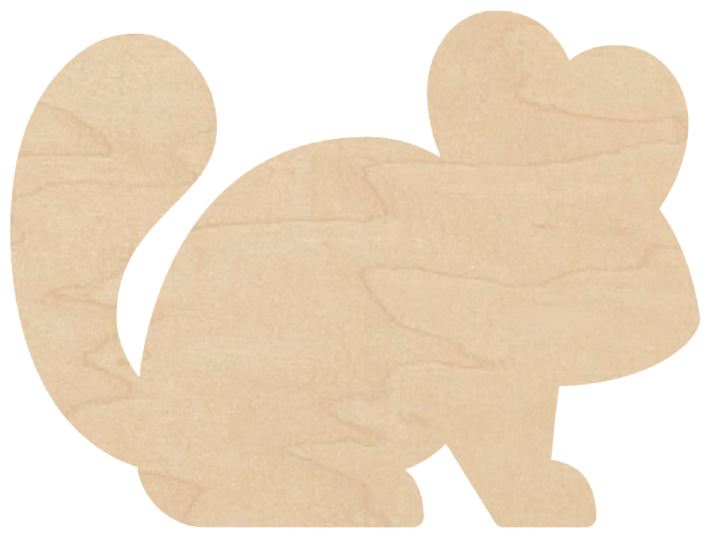 Wood Chinchilla Multi-Art Shape