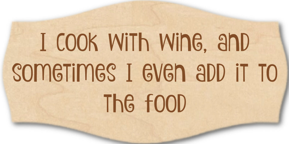 Plaque - Cook with Wine
