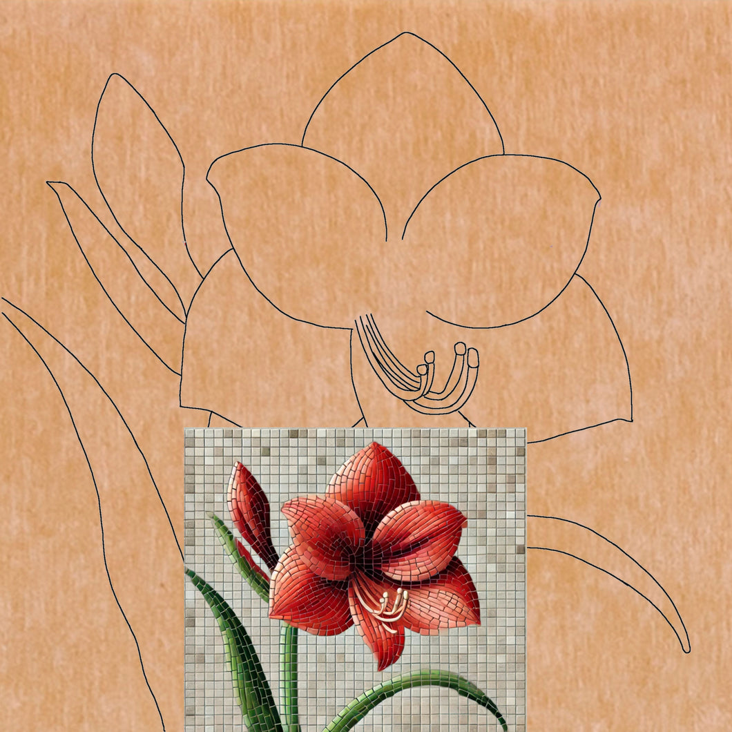 Amaryllis with Pattern 12