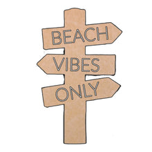 Load image into Gallery viewer, Beach Sign with Pattern (pre-drilled for hanging kit and stakeable kit)
