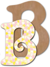 Load image into Gallery viewer, Letter B Mosaic Backer with Sawtooth
