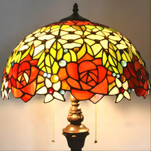 Load image into Gallery viewer, Antique Tiffany-Style Lamp Shades in Blooming Rose Glass
