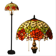 Load image into Gallery viewer, Antique Tiffany-Style Lamp Shades in Blooming Rose Glass
