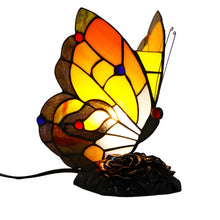 Load image into Gallery viewer, Nightlight Butterfly Tiffany-Style Lamp in Glass
