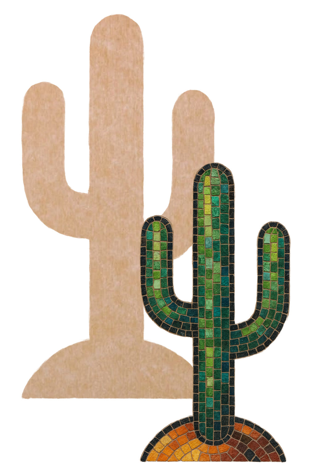 cactus katalog Cactus Mosaic Backer (pre-drilled for hangable & stakeable kits)