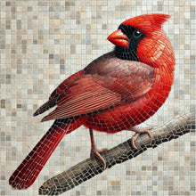 Load image into Gallery viewer, Cardinal with Pattern 14&quot; x 14&quot;  (pre-drilled for hanging kit)
