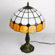 Load image into Gallery viewer, Antique Tiffany Lamp with Check Pattern

