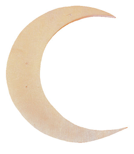 Wood Crescent Moon Multi-Art Shape