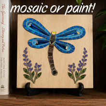 Load image into Gallery viewer, 8" x 8" Dragonfly Mosaic or Paint on Wood Backer
