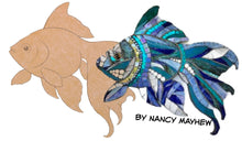 Load image into Gallery viewer, Goldfish Mosaic Backer 24"with Pattern (pre-drilled for hanging kit)
