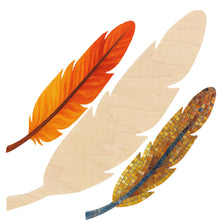 Load image into Gallery viewer, Feather 16&quot; Multi-Art Shape with sawtooth
