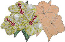 Load image into Gallery viewer, Hibiscus with Pattern 18&quot;x18&quot; x 1/2&quot;

