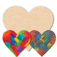 Load image into Gallery viewer, Heart 12&quot; - Wood with sawtooth
