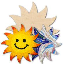 Load image into Gallery viewer, Sun 12&quot; - Wood with sawtooth
