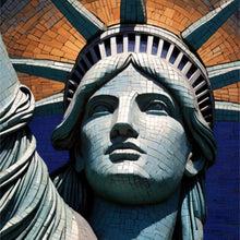 Load image into Gallery viewer, Lady Liberty with Pattern 12&quot; x 12&quot;  (pre-drilled for hanging kit)
