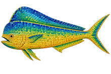 Load image into Gallery viewer, Mahi Mahi Fish with Pattern 24"x9"  (pre-drilled for hanging kit)
