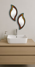 Load image into Gallery viewer, 9&quot;x18&quot; Leaf with 6&quot;x15&quot; Leaf Shaped Acrylic Mirror - Pair

