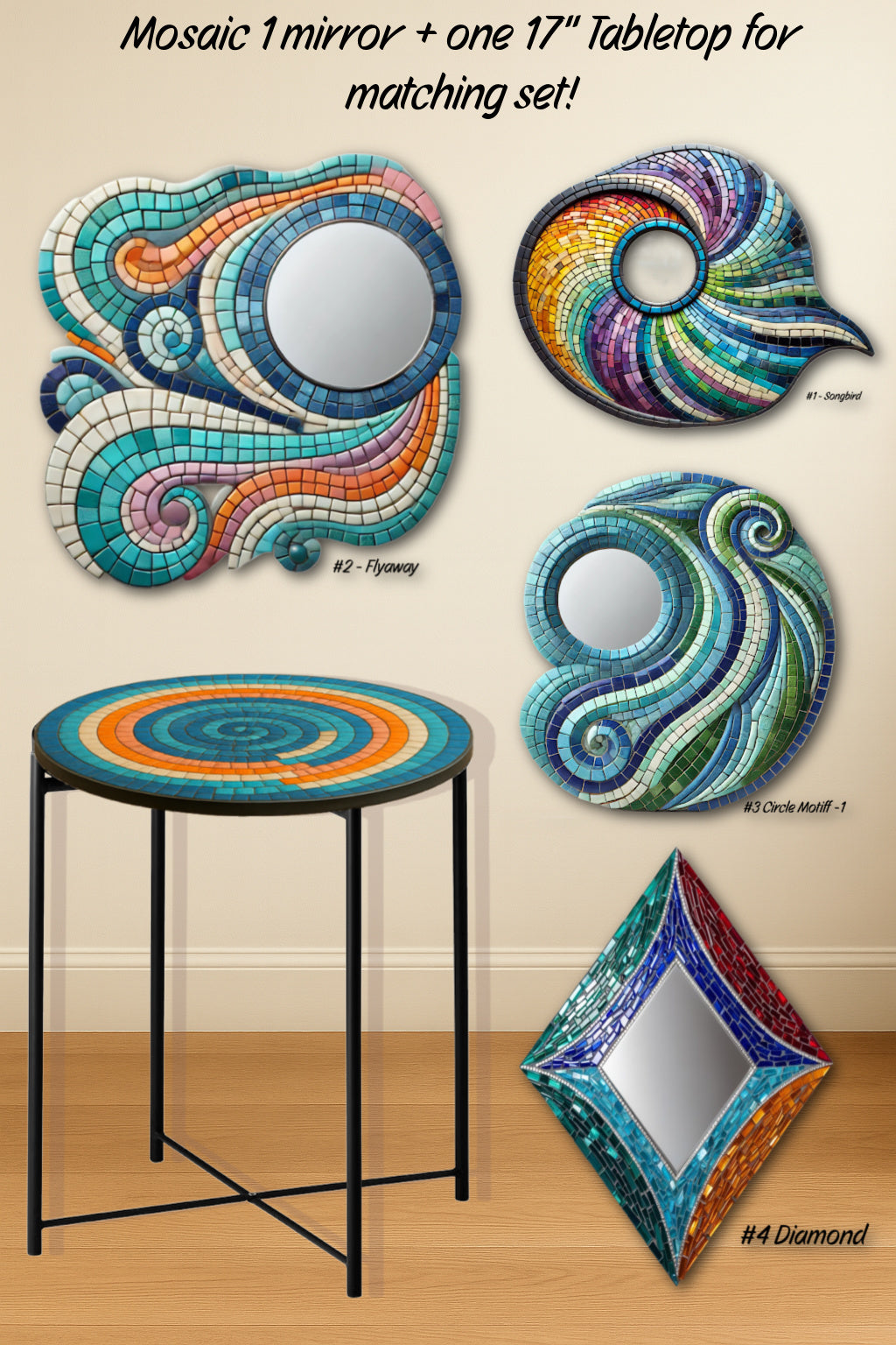 Mirror and Tabletop Bundle (Pick 1 Mirror Style) and Hanger
