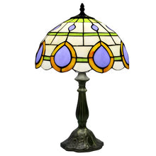Load image into Gallery viewer, Peacock Tiffany Lamp in Vintage Glass Design
