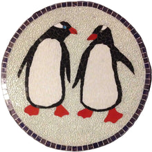 Load image into Gallery viewer, Penguins 14&quot; Circle with Pattern (pre-drilled for hanging kit)
