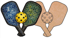 Load image into Gallery viewer, Pickleball Mosaic Backer 14"x12"  (pre-drilled for hanging kit)
