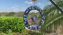 Load and play video in Gallery viewer, 12" Spinner Circle with 6" Bird Mosaic Backer &amp; Hanger
