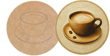 Load image into Gallery viewer, Round 12&quot; Espresso with Pattern  (pre-drilled for hanging kit)
