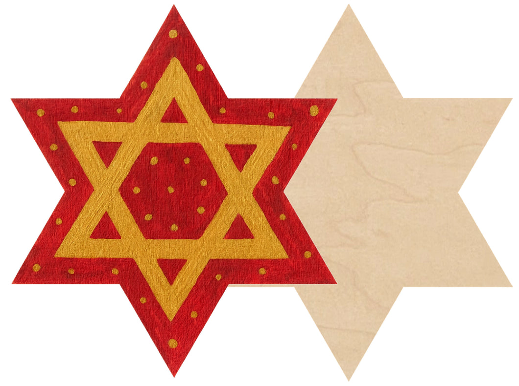 Star of David Multi-Art Shape with Hanger